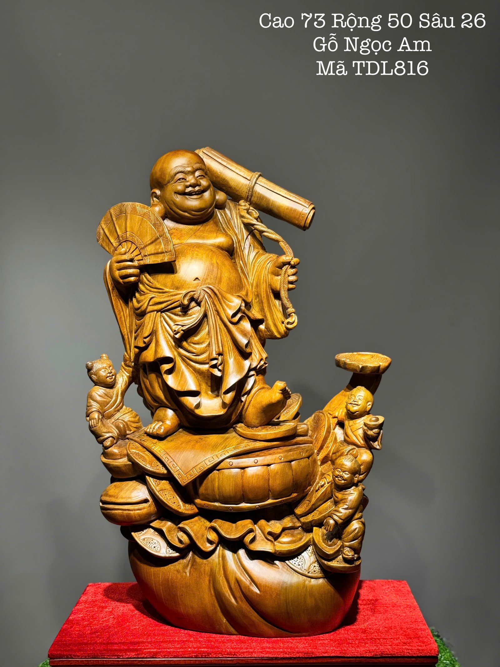 Tượng Di Lặc Đứng Tam Phúc TDL816